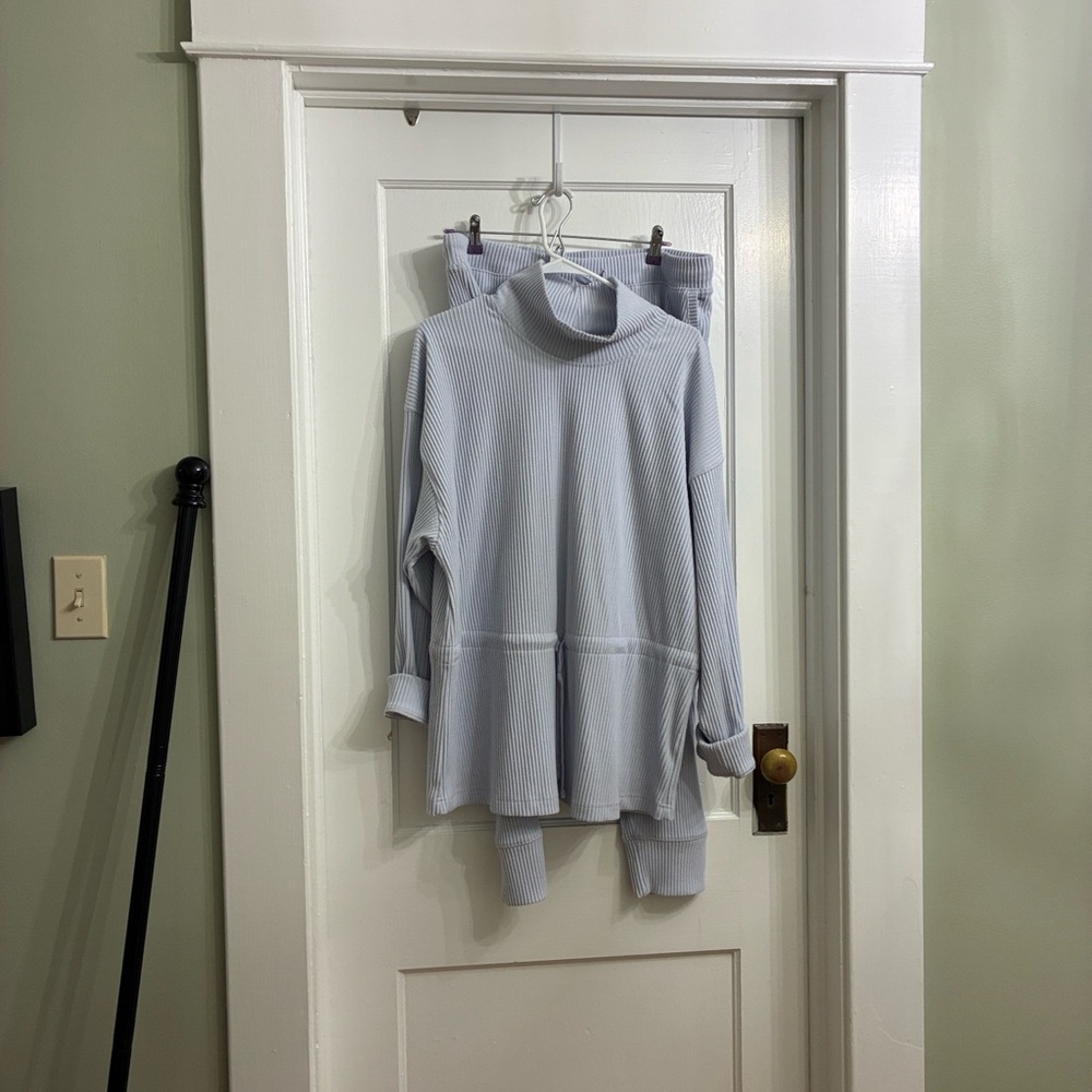 Haven Well Within Light Gray Ribbed joggers and matching top